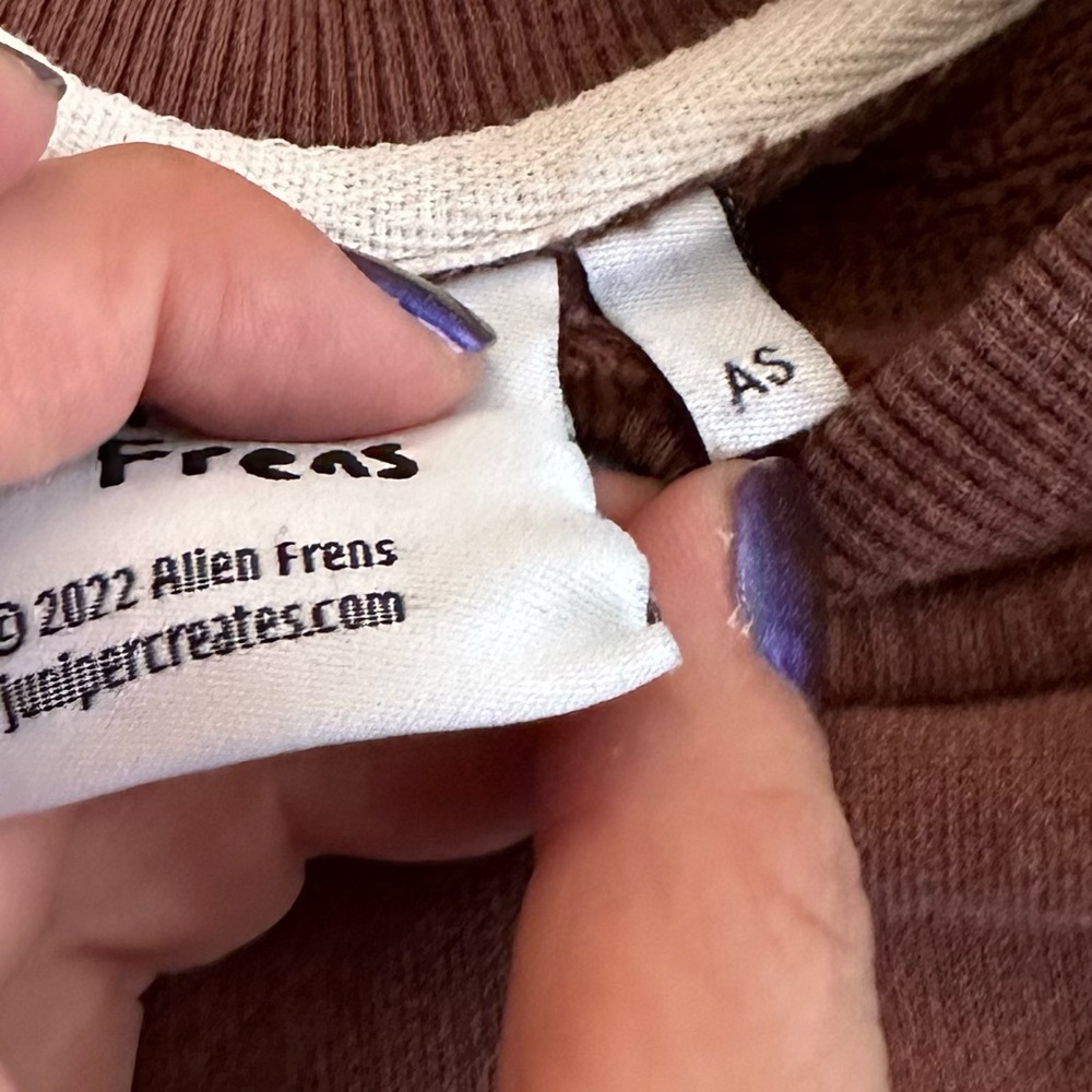 Alien Frens oversized crewneck pullover sweatshirt - Picture 6 of 6